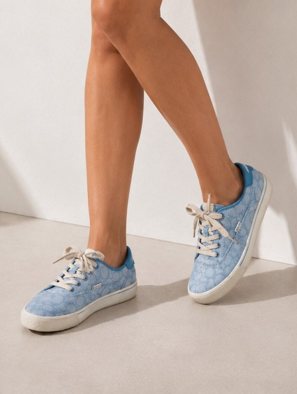 Coach Citysole Skate Canvas Monogram Signature Jacquard Sneaker in Light Blue